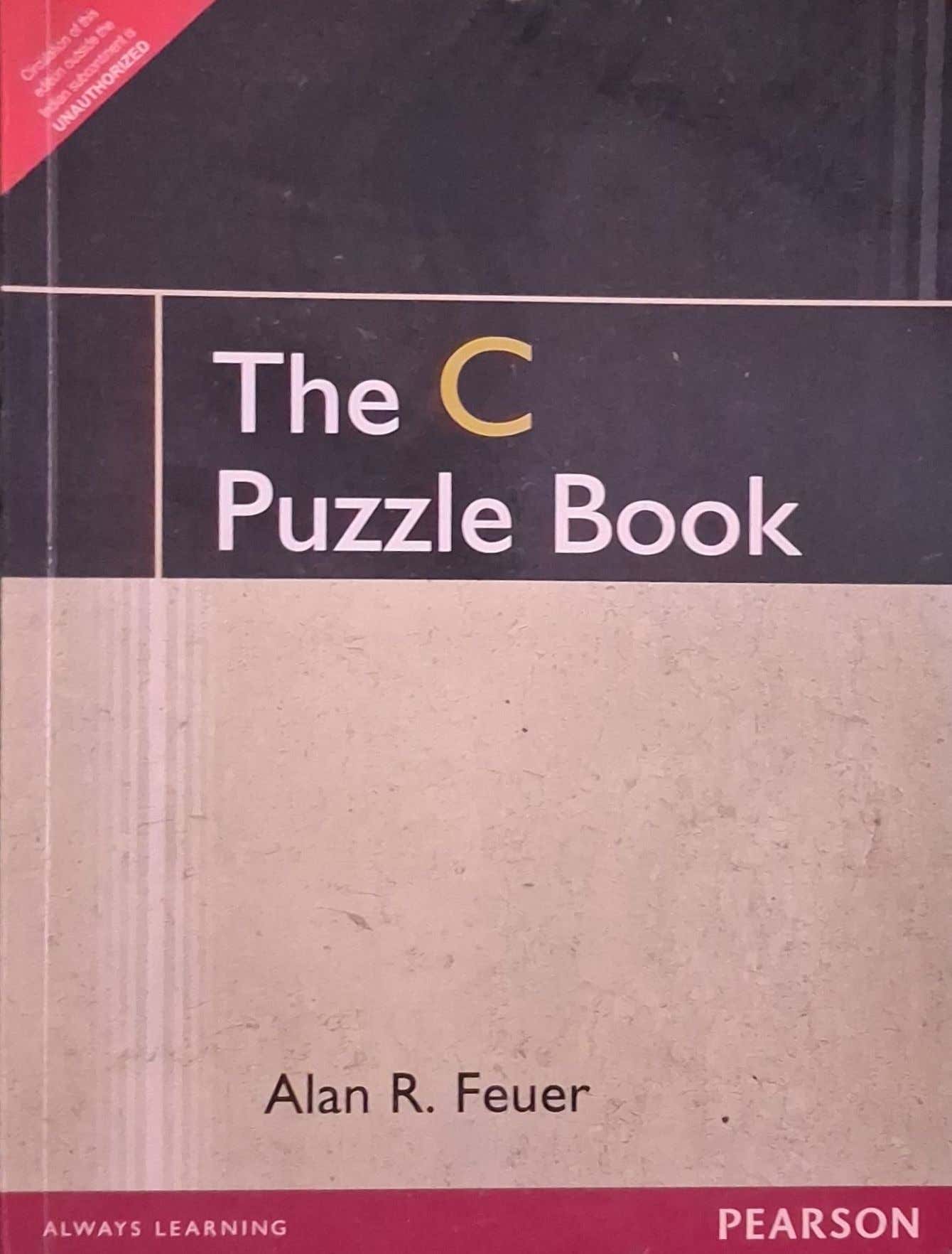 The C Puzzle Book by Alan R Feuer for sale
