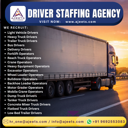 AJEETS Driver Staffing Agency for Saudi Arabia