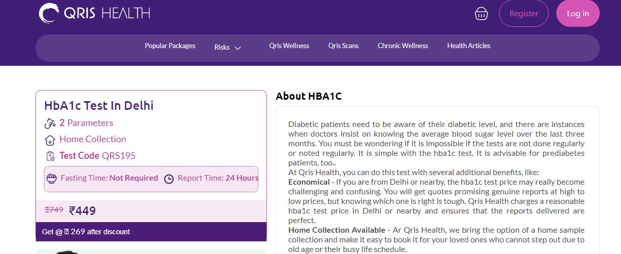 Book HbA1c Test in Delhi at Best Price - Free Home Sample