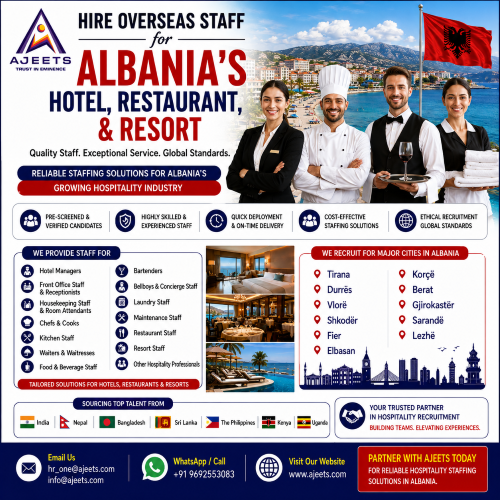 Hire Hospitality Staff for Hotels in Albania