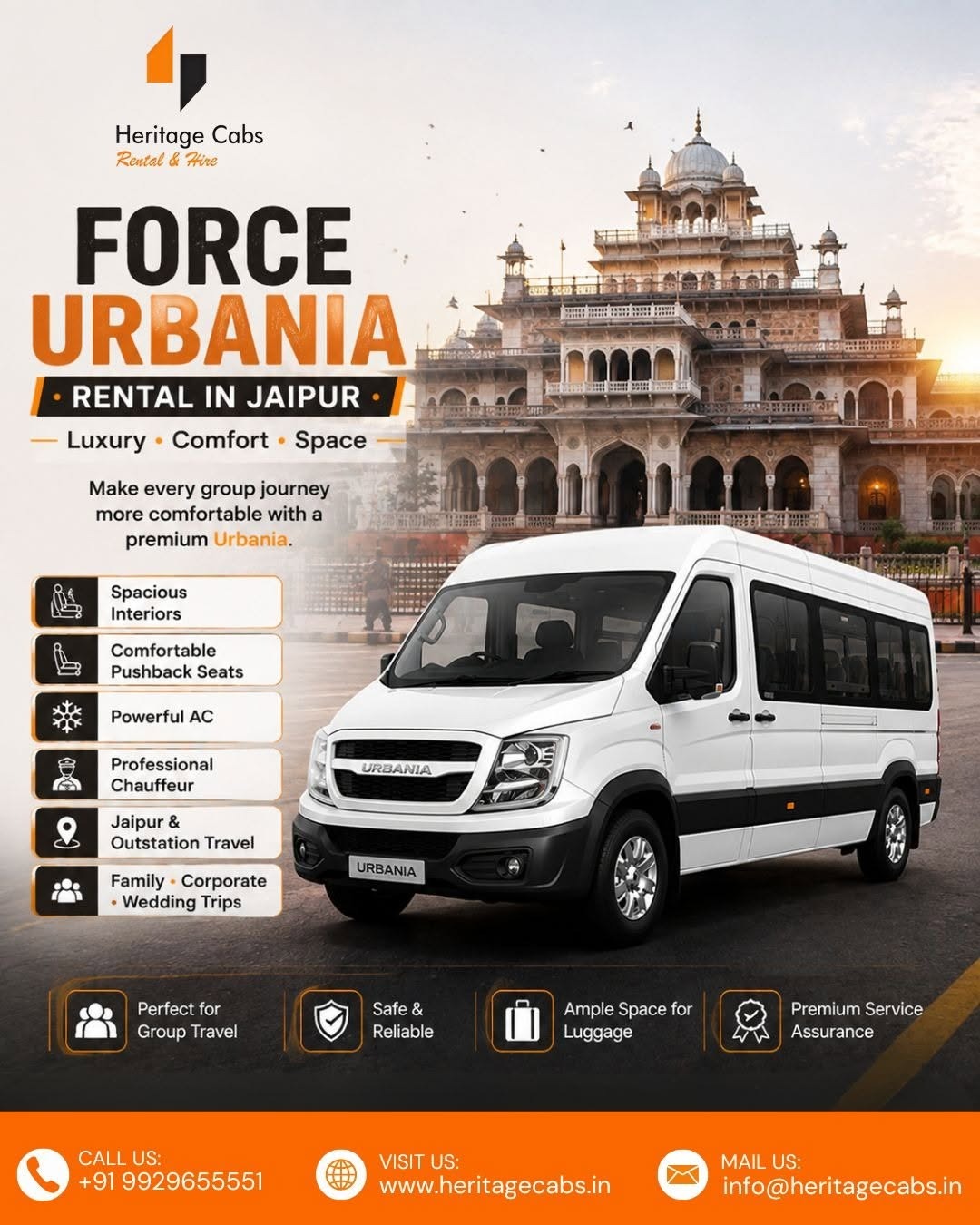Book Force Urbania in Jaipur for Group Travel