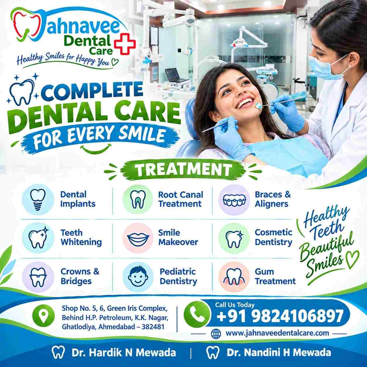 Jahnavee Dental Clinic in Ghatlodiya Expert Dental Care
