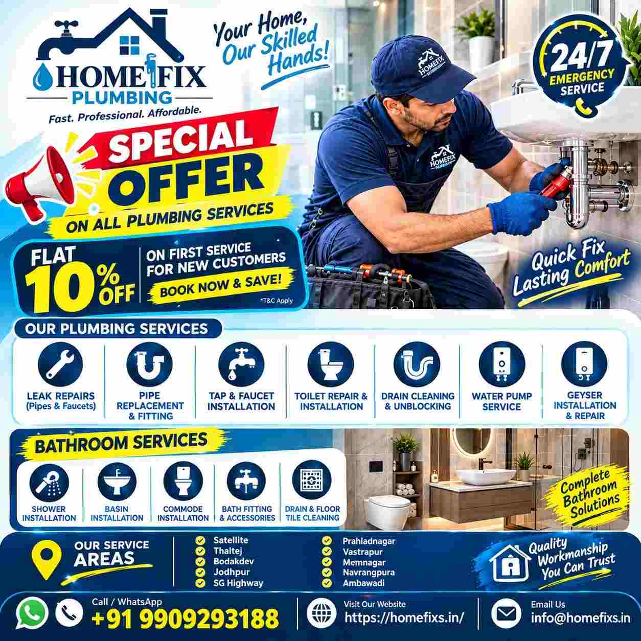 Plumbing Services in Satellite Ahmadabad