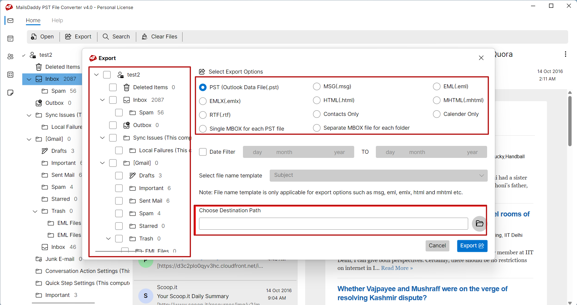 MailsDaddy PST File Converter