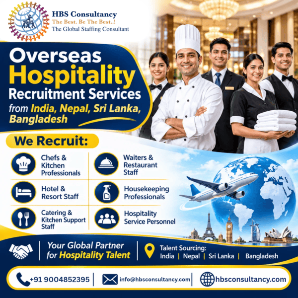 Overseas Hospitality Recruitment Services from India