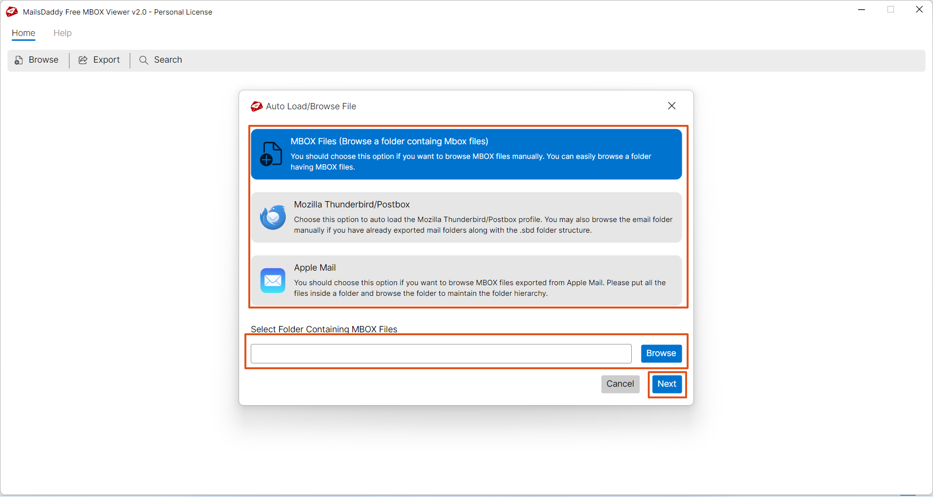 MailsDaddy Free MBOX Viewer